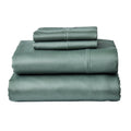 Cooling Sateen 4-Piece 300 Thread Count Green Ash Cotton Sateen Bed Sheet Set, Cali King - Premium Ultra-Soft Pillowcase Pair for Sleeping - Default Title