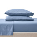 Cooling Sateen Cool & Crisp 3-Piece 300 Thread Count Blue Water Cotton Percale Sheet Set, Twin - Cooling Hotel Quality Bedding Sheets and Pillowcases - Default Title