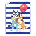 Super Soft Flannel Happy Hugs Kids Silk Touch Throw Blanket with Sherpa Reverse, 46 x 60 inches Blue – Soft Plush Fleece Throw Blanket - Luxury Knitted Decorative Throw Blanket with Fringes - Default Title