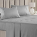 Ultra-Soft 4-Piece 400 Thread Count Cotton Sheet Set - King Size 100% Cotton Sateen Bed Sheets Fits 18"-24" Mattresse... - Premium Ultra-Soft Pillowcase Pair for Sleeping - Default Title