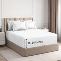 Cooling Sateen 6-Piece Extra Deep Pocket Sheet Set With Extra Matching Pillowcases - King Size Bed Sheets Fits 18"-24" Ma... - Cooling Hotel Quality Bedding Sheets and Pillowcases - Default Title