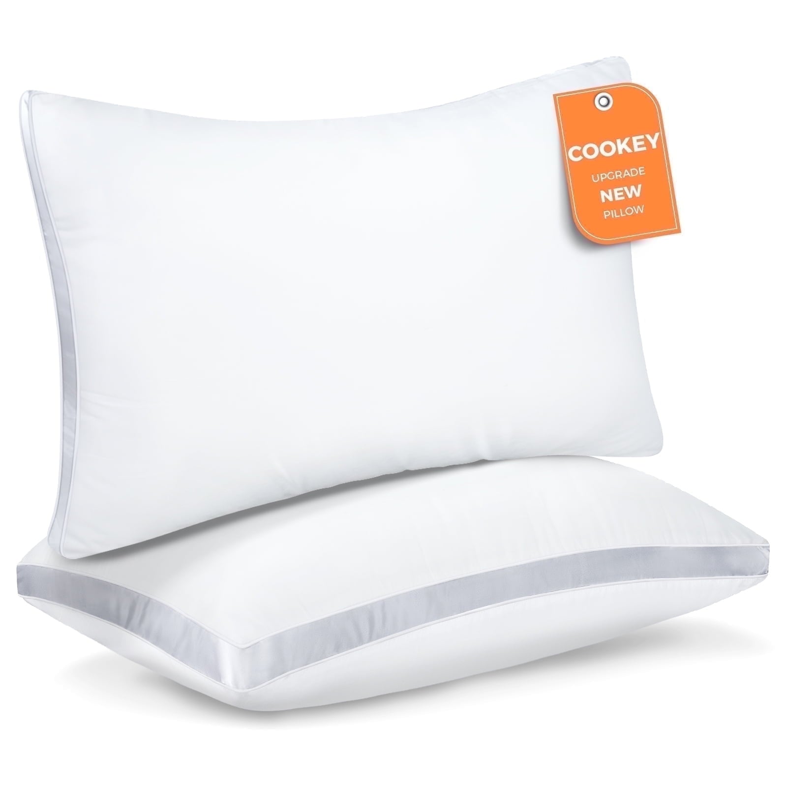 Fluffy Shredded Bed Pillows King Size Set of 2, Luxury Hotel Quality,Fluffy and Supportive Gusseted Bed Pillows for Side, Back, or St... - Ergonomic Memory Foam Pillow for Neck Pain Support - Default Title