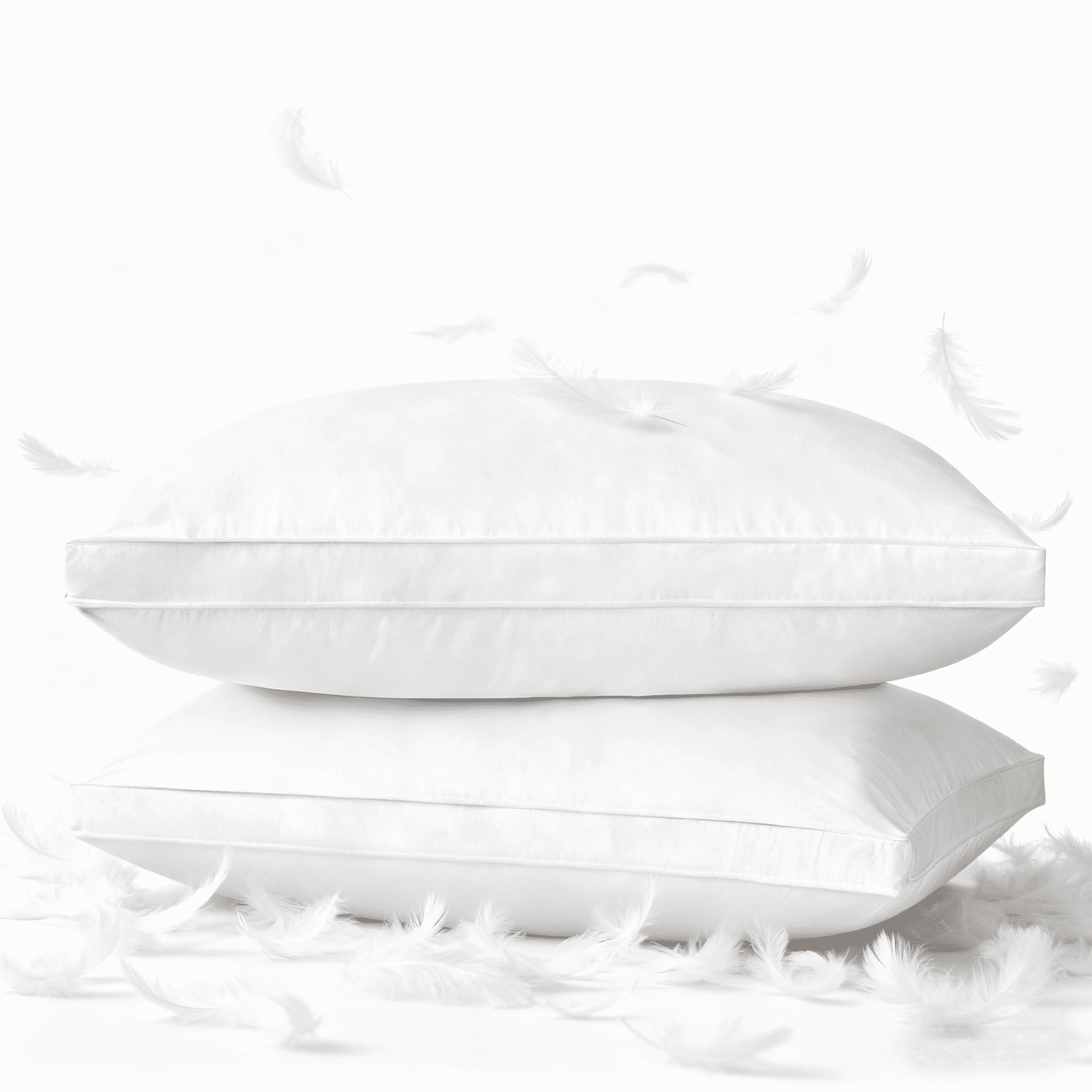 Ergonomic Memory Foam Goose Feather & Down Pillow King Size 20"x36" – Hotel Quality Bed Pillow for Sleeping, 100% Organic Cotton Cover, Hyp... - Decorative Throw Pillow Cushion for Sofa & Bed - Default Title