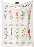 Cozy Fleece Christian Gifts for Women, Christian Blanket with Flowers, Birthday Gifts for Women, Inspirational, Religious Gifts f... - Lightweight Plush Warm Blanket for All Seasons - Default Title
