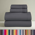 Ultra-Soft Sheets Set, 4 Piece Deep Pocket Sheets, 100% Soft Microfiber Bed Sheets Set, Gray - Cooling Hotel Quality Bedding Sheets and Pillowcases - Default Title