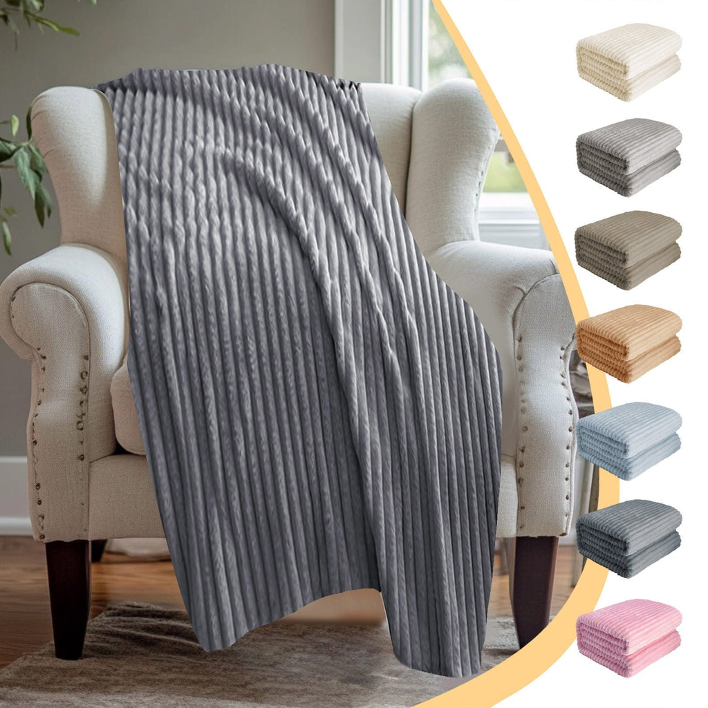 Cozy Fleece Bunny Blanket, Super Soft & Warm Faux Rabbit Fur Throw Blanket, Lightweight Microfiber Machine Washable for Bedroom, ... - Cozy Fleece Throw Blanket for Couch & Bed - Default Title