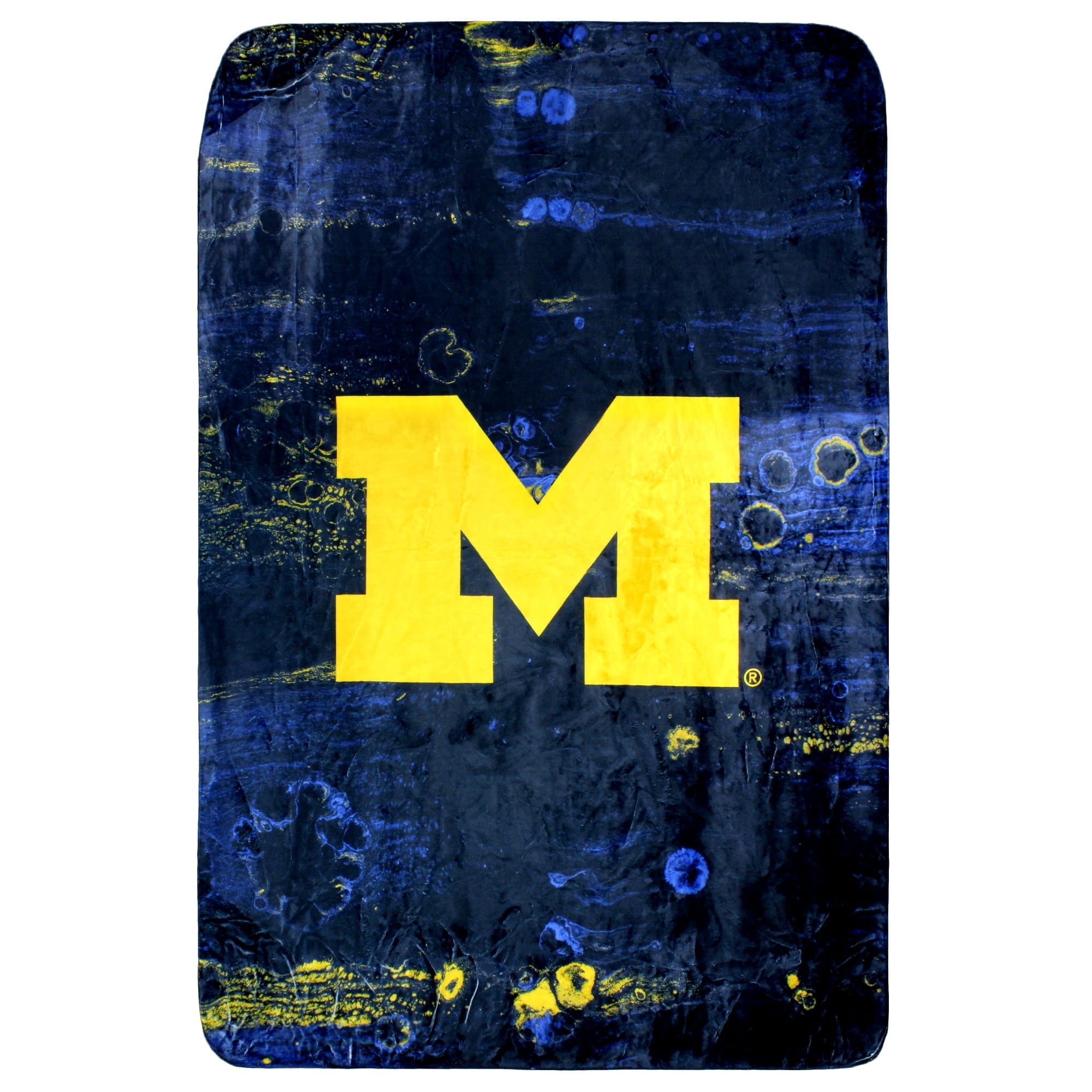 Lightweight Warm Michigan Wolverines Sublimated Soft Throw Blanket, 42" x 60" - Luxury Knitted Decorative Throw Blanket with Fringes - Default Title