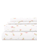 Breathable Luxury Ultra Soft & Breathable Wrinkle Free Bed Sheets Set - Floral Pink Farmhouse Patterned for Twin Size Bedding - Luxury Bed Sheet Set with Deep Pockets - Default Title