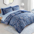 Heavyweight Warmth Queen Size Comforter Set, 9-Piece Bed in a Bag Queen, Navy Blue Bedding Comforter Set with Comforter, Flat Sheets, Fi... - Hypoallergenic Ultra-Fluffy Quilt for Winter - Default Title