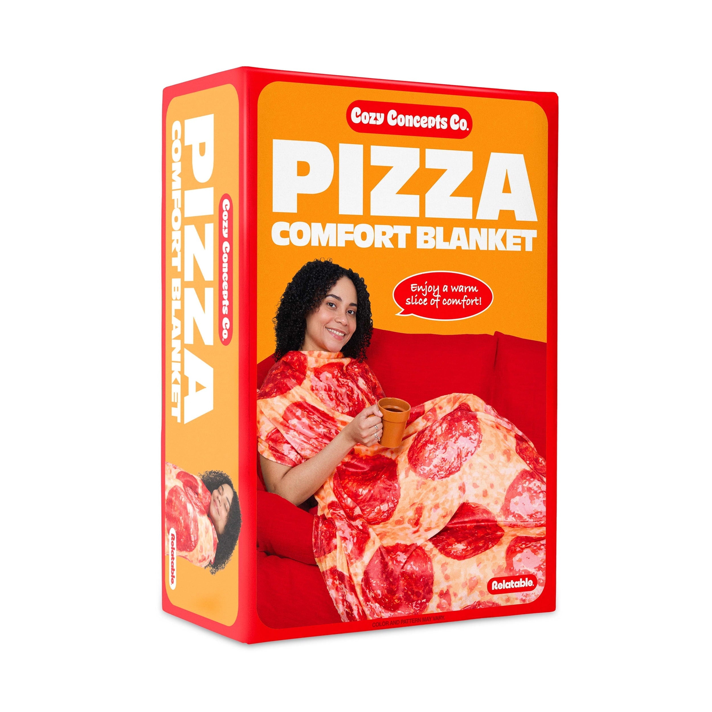 Reversible Sherpa Pizza Throw Blanket Large 65 Cozy Fleece Blanket - Cozy Fleece Throw Blanket for Couch & Bed - Default Title