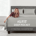 Breathable Luxury Bedding 21” King Extra Deep Pocket Sheets - Deep King Fitted Sheet - Super And Ultra Deep Sheet - For Deep Mattress -... - Premium Ultra-Soft Pillowcase Pair for Sleeping - Default Title