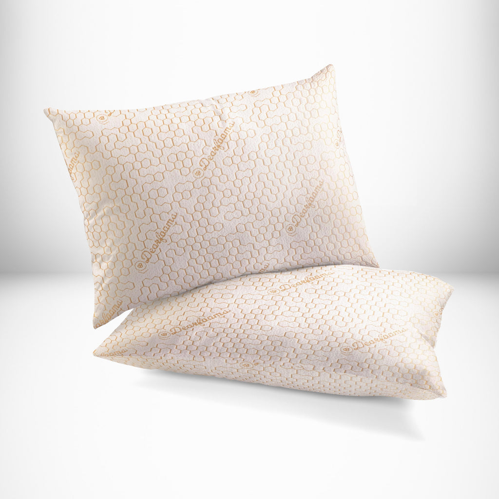 Fluffy Shredded Cozy Copper Infused Bed Pillow Standard, White - Orthopedic Shredded Foam Bed Pillow Set - Default Title