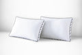Ergonomic Memory Foam Cozy Gusseted Bed Pillow Standard, White - Decorative Throw Pillow Cushion for Sofa & Bed - Default Title