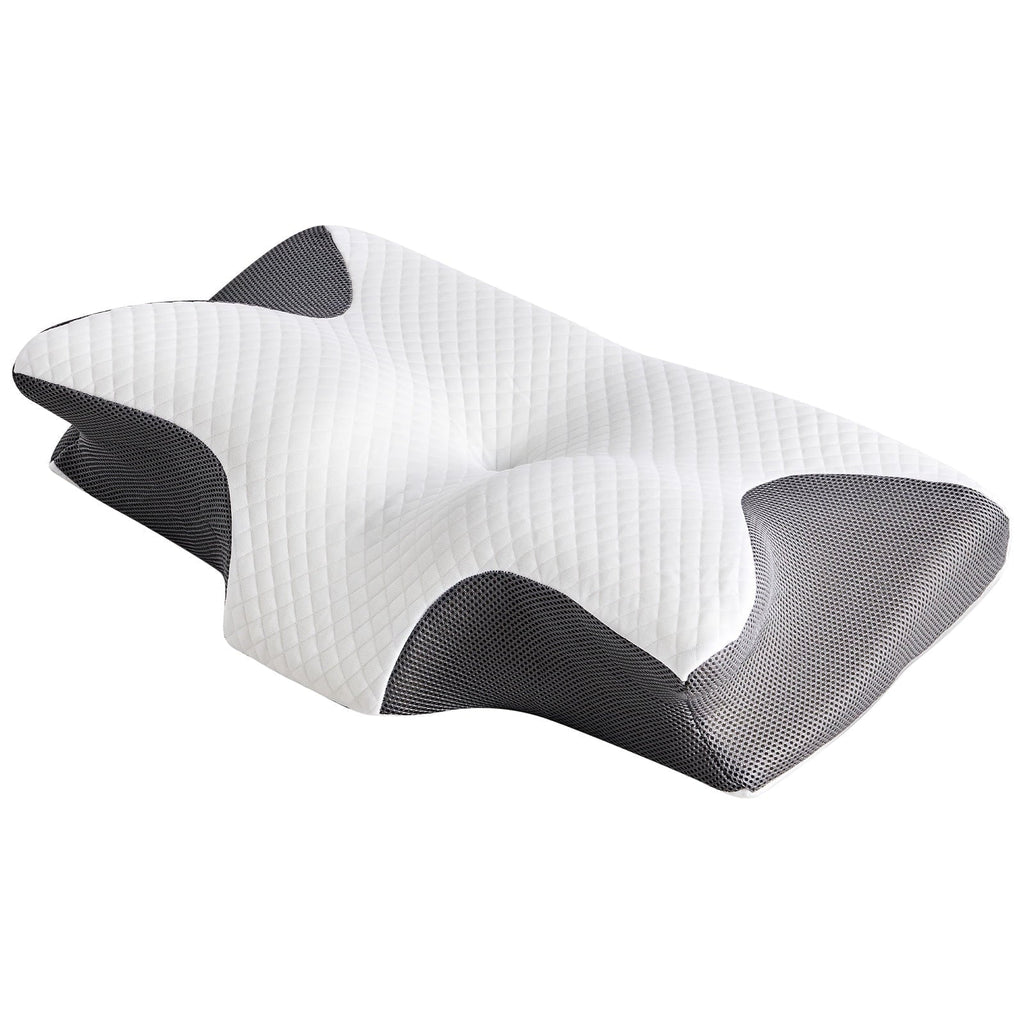 Fluffy Shredded Cervical Pillow for Pain Relief, Ergonomic Side Sleeper Pillow for Orthopedic Contour Support for Bed Sleeping, Memor... - Orthopedic Shredded Foam Bed Pillow Set - Default Title