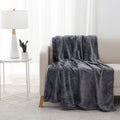 Cozy Fleece Plush Heathered Soft Oversized Throw Blanket, Gray - Cozy Fleece Throw Blanket for Couch & Bed - Default Title