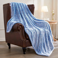 Reversible Sherpa Plush Fuzzy Large Fleece Throw Blanket (50" x 70", Mixed Cobalt Blue)- Soft, Warm and Lightweight - Super Soft Reversible Sherpa Flannel Blanket - Default Title