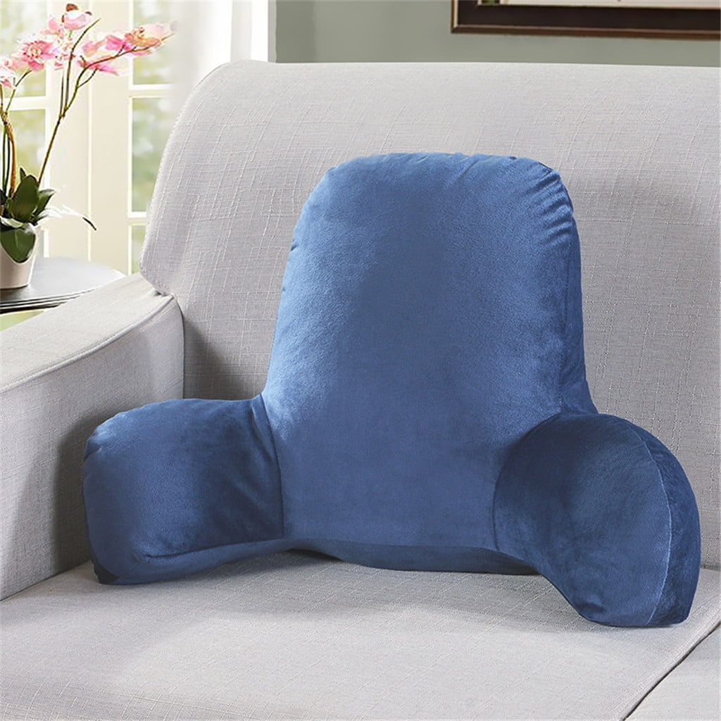 Ergonomic Memory Foam Backrest Pillow with Arms, Back Rest for Bed Sitting, Plush Big Backrest Lumbar Support Chair Cushion, Foam ... - Decorative Throw Pillow Cushion for Sofa & Bed - Default Title