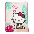 Super Soft Flannel Kids Pink White Print Fleece Throw Blanket, 46 x 60 - Cozy Fleece Throw Blanket for Couch & Bed - Default Title