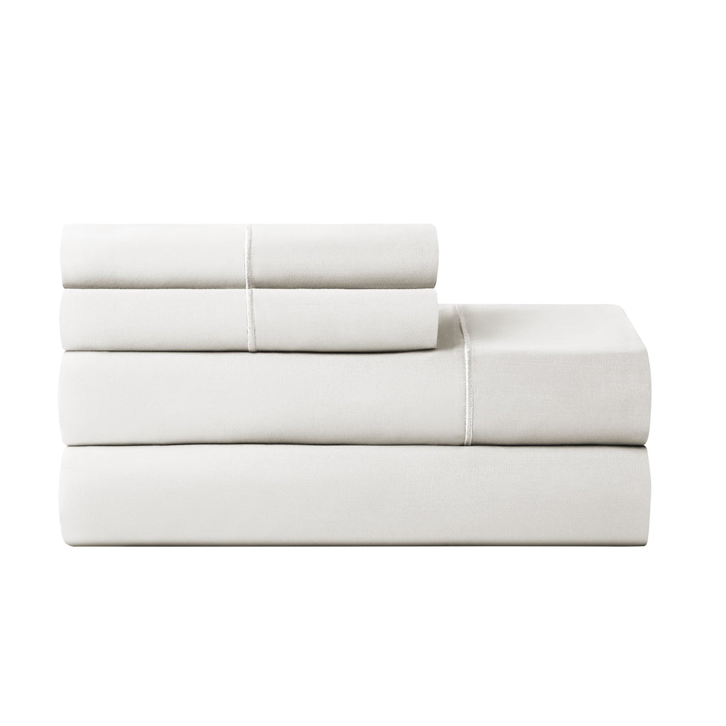 Ultra-Soft 4-Piece 600 Thread Count White Egyptian Cotton Adult Bed Sheet Set, King - Deep Pocket - Cooling Hotel Quality Bedding Sheets and Pillowcases - Default Title