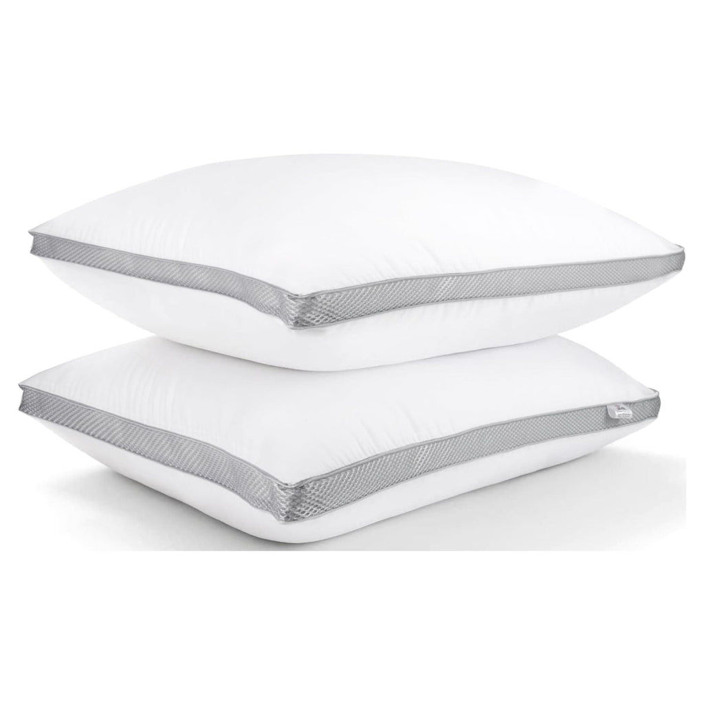 Fluffy Shredded 2 Pack Cotton Down Alternative Pillows,Queen Size Bed Pillows Gusseted Hypoallergenic - Orthopedic Shredded Foam Bed Pillow Set - Default Title