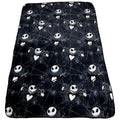 Super Soft Flannel Nightmare Before Christmas Jack Skellington 62x90 Plush Throw Blanket, 100% Polyester - Luxury Knitted Decorative Throw Blanket with Fringes - Default Title