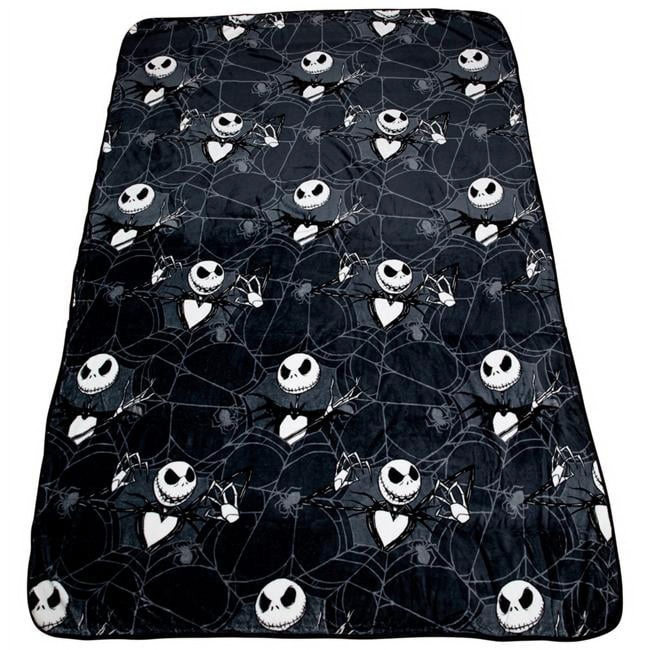 Super Soft Flannel Nightmare Before Christmas Jack Skellington 62x90 Plush Throw Blanket, 100% Polyester - Luxury Knitted Decorative Throw Blanket with Fringes - Default Title