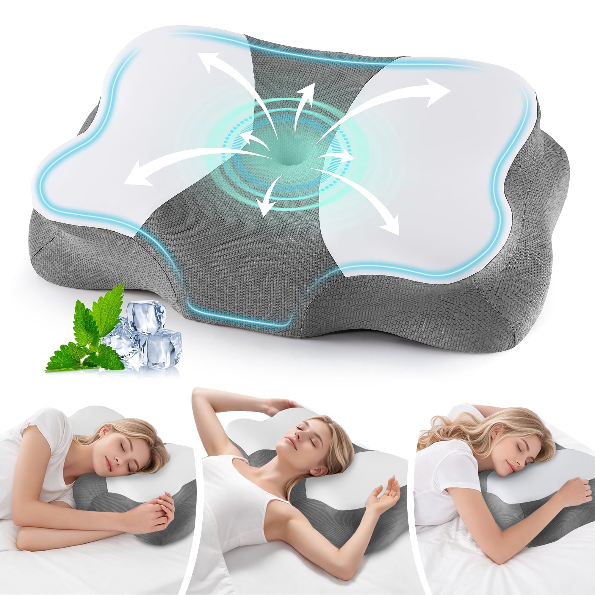 Hotel Collection Memory Foam Cervical Pillow for Sleeping Support - Orthopedic Bed Pillow for Neck, Shoulder Pain Relief, Adults, Side... - Orthopedic Shredded Foam Bed Pillow Set - Default Title