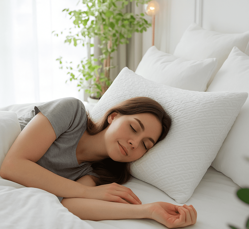 Ergonomic Memory Foam King Size Bamboo Pillow, Memory Foam Bed Pillows with Washable Pillowcases, King (1 Pack) - Decorative Throw Pillow Cushion for Sofa & Bed - Default Title