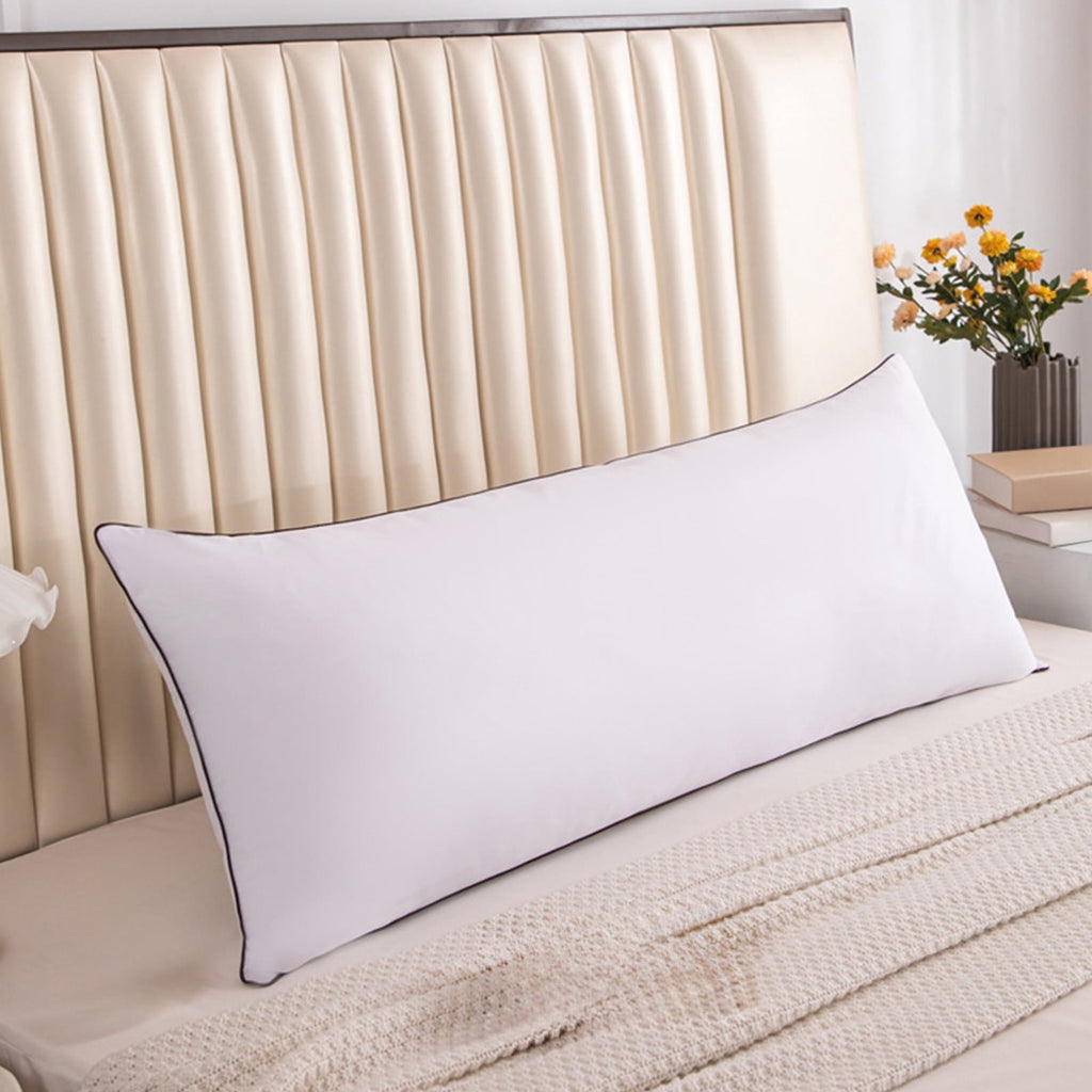 Ergonomic Memory Foam Long Pillows For Bed King Clearance! 100*48cm White Gentle Support Soybean Pillow, Comfortable Breathable Bed Pillows... - Decorative Throw Pillow Cushion for Sofa & Bed - Default Title