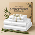 Ultra-Soft Lux Decor 100% Organic Viscose - 4 Piece Ultra-Soft Luxury Cooling Bed Sheets, 16" Deep Pocket, Breathable & Hypoalle... - Cooling Hotel Quality Bedding Sheets and Pillowcases - Default Title