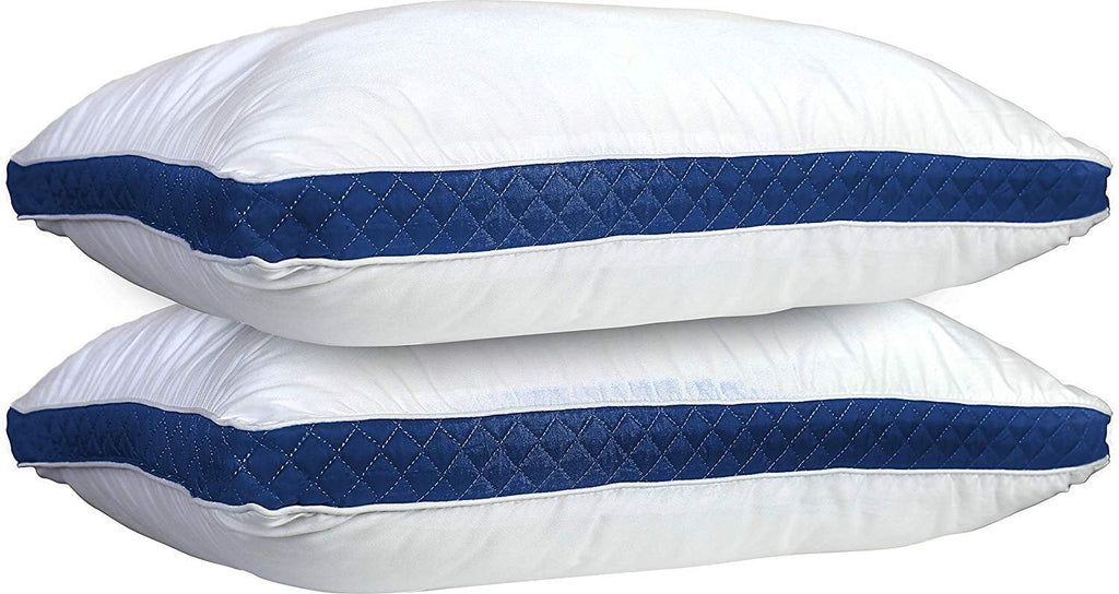 Ergonomic Memory Foam Gusseted Quilted Bed Pillows - Set of 2 Premium Bed Pillows for Side Sleepers and Back Sleepers - 2 Pack (King Size, Na - Ergonomic Memory Foam Pillow for Neck Pain Support - Default Title