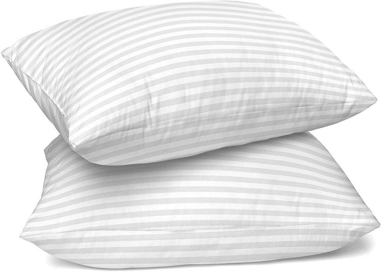 Decorative Plump King Bed Pillows Set of 2- Comfortable Breathable Bed Pillows for Sleeping (White, 20x36) - Orthopedic Shredded Foam Bed Pillow Set - Default Title