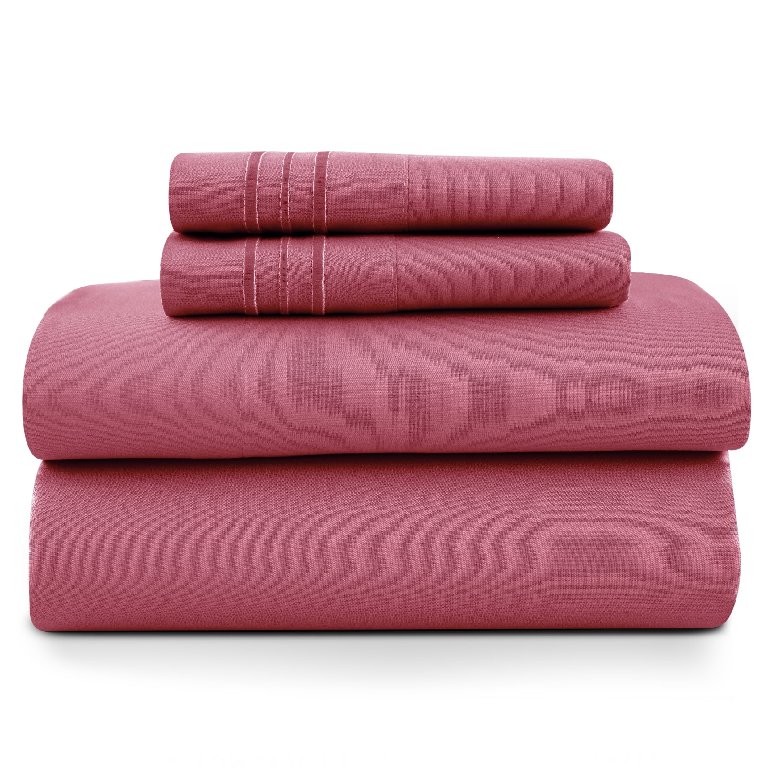 Premium Egyptian Cotton Size Sheet Set, 4-Piece Plain Soft Microfiber – Deep Pocket Bed Sheets, Includes 1 Fitted Sheet, 1 Flat Sheet, 2 Pill... - Luxury Bed Sheet Set with Deep Pockets - Default Title