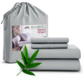 Premium Egyptian Cotton Rayon - 4 Piece Cooling Bed Sheets Set, Gray - Breathable Egyptian Cotton Flat & Fitted Sheets - Default Title