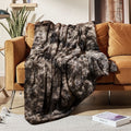 Cozy Fleece Faux Rabbit Fur Throw Blanket- 50x60 inches, Soft Fluffy Cozy Warm Fuzzy Machine Washable, Durable Blanket for Couch ... - Super Soft Reversible Sherpa Flannel Blanket - Default Title