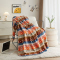 Lightweight Warm Stripe Fleece Throw - Luxury Knitted Decorative Throw Blanket with Fringes - Default Title