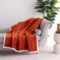 Lightweight Warm Reversible Printed Velvet Plush and Hampshire Faux Shearling Soft Throw Blanket, Standard Size, Auburn Sun - Super Soft Reversible Sherpa Flannel Blanket - Default Title