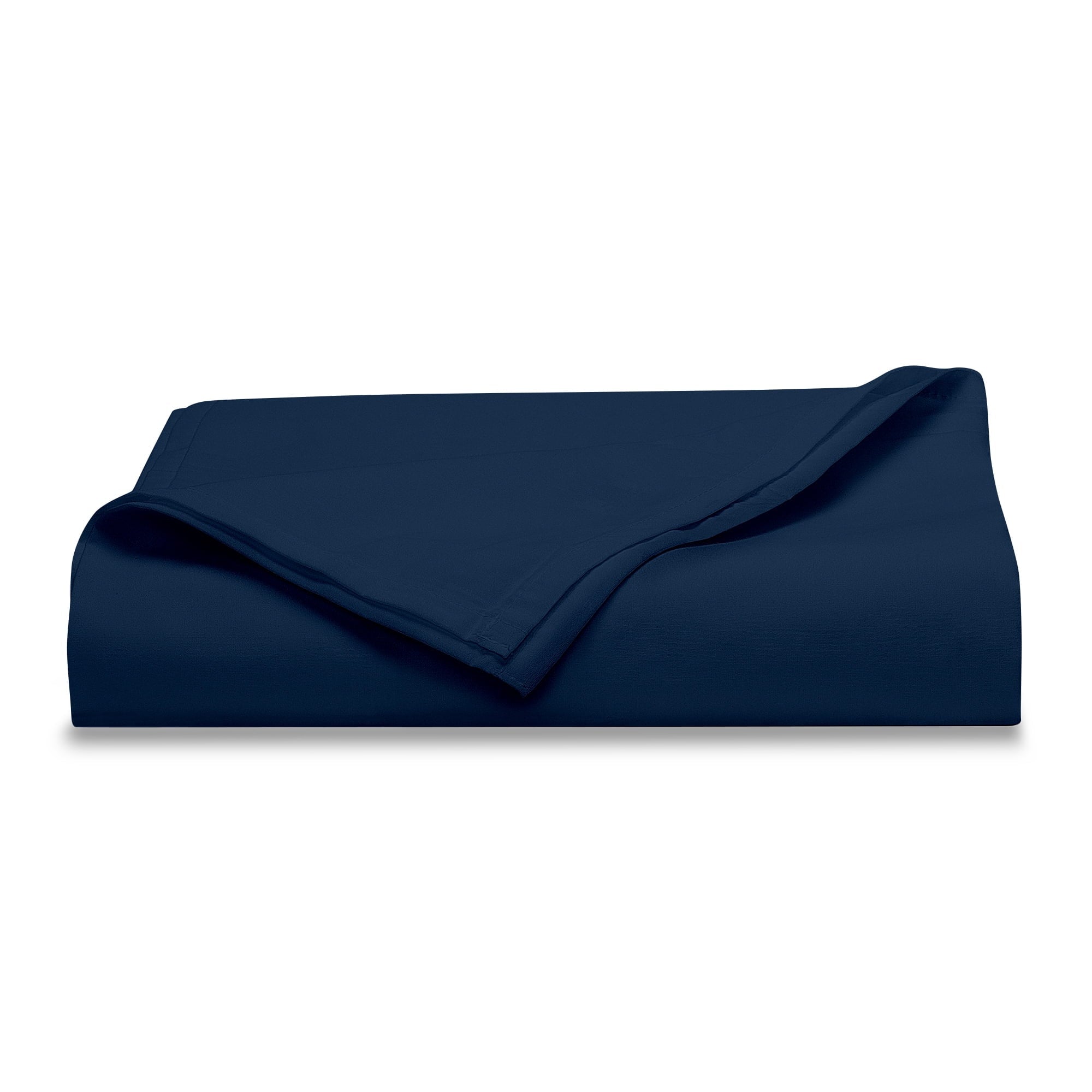 Wrinkle-Resistant 300 Thread Count Easy Care Blue Cove Cotton Blend Percale Flat Bed Sheet, King - Cooling Hotel Quality Bedding Sheets and Pillowcases - Default Title