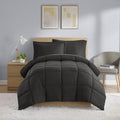 All-Season All in One Down Alt Reversible Comforter and Sheet set- 5 Piece, Twin, Black - Cloud-Like Soft Lightweight Bed Comforter - Default Title