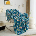 Super Soft Flannel Cozy Fleece Throw Blanket Delightful Floral 50" x 60", All Ages - Lightweight Plush Warm Blanket for All Seasons - Default Title