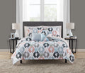 Fluffy Down Alternative Reversible Marble Diamond 8-Piece Bed in a Bag Bedding Set, Twin/Twin XL - Luxurious Quilted Duvet Cover Set - Default Title