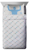 Wrinkle-Resistant Lionel 3 Piece Twin Size Bed Sheet Set - Soccer Theme Bedding for Kids & Teens - Breathable Egyptian Cotton Flat & Fitted Sheets - Default Title