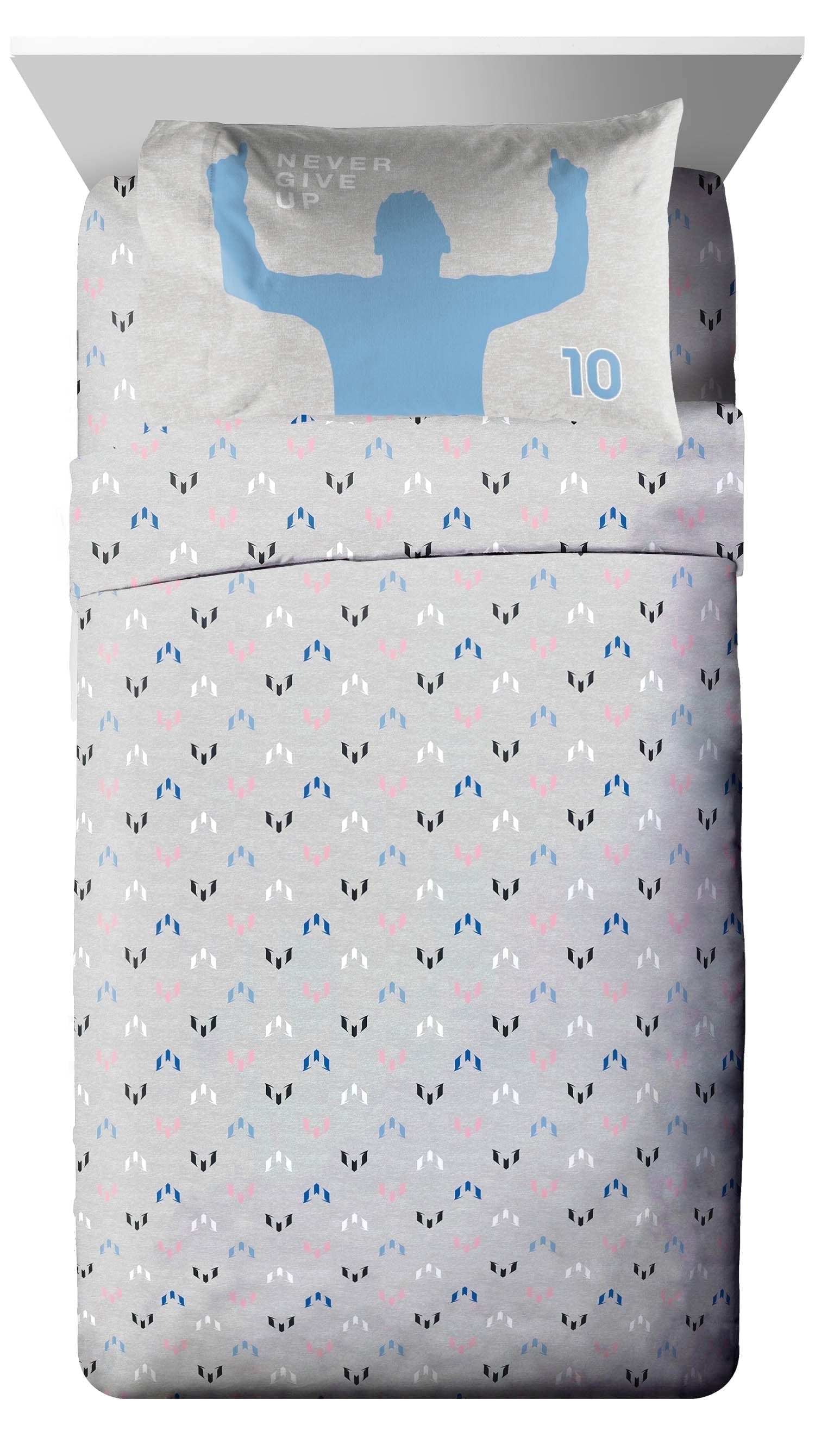Wrinkle-Resistant Lionel 3 Piece Twin Size Bed Sheet Set - Soccer Theme Bedding for Kids & Teens - Breathable Egyptian Cotton Flat & Fitted Sheets - Default Title