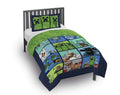 Fluffy Down Alternative Kids 2 Piece Green Reversible Comforter and Pillowcase Bedding Set, Twin/Full - All-Season Down Alternative Comforter Insert - Default Title
