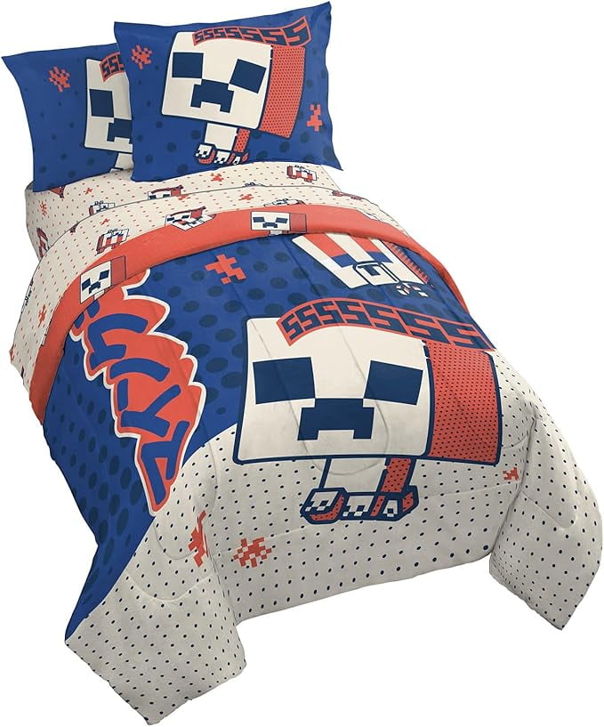Heavyweight Warmth 7 Piece Full Size Comforter Set with Shams - Kids & Teens Gaming Bedding - All-Season Down Alternative Comforter Insert - Default Title