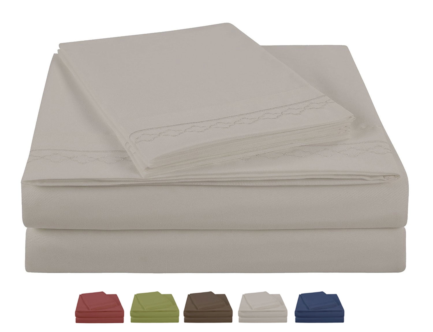 Wrinkle-Resistant Luxury Silver Gray Microfiber bed Sheet Sets, 4-pieces, Twin size - Cooling Hotel Quality Bedding Sheets and Pillowcases - Default Title