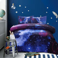 Heavyweight Warmth Galaxy Bedding Sets Outer Space Comforter 3D Printed Space Quilt Set Full Size for Kids Blue - Cloud-Like Soft Lightweight Bed Comforter - Default Title