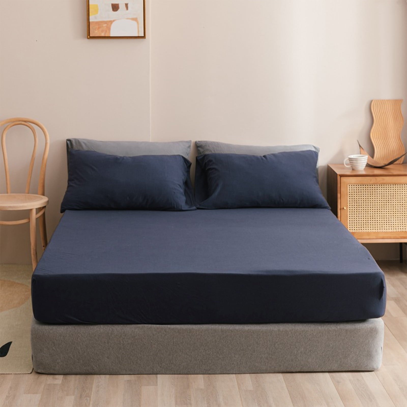 Premium Egyptian Cotton Bed Sheet, Queen Size - Deep Pocket Soft Wrinkle and Fade Resistant - Cooling Hotel Quality Bedding Sheets and Pillowcases - Default Title
