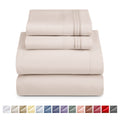 Breathable Luxury King Sheet Sets, 1800 Series Deep Pocket 4 Piece, Luxury Soft Microfiber Bed Sheet Sets, BEIGE CREAM - Premium Ultra-Soft Pillowcase Pair for Sleeping - Default Title