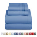 Ultra-Soft Split King Sheet Sets, Deep Pocket 5 Piece, Luxury Soft Microfiber Bed Sheet Sets, BLUE HEAVEN - Premium Ultra-Soft Pillowcase Pair for Sleeping - Default Title